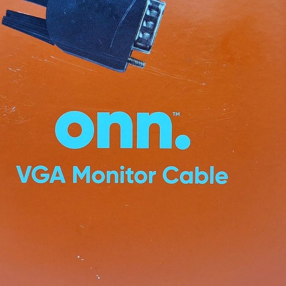 VGA to VGA ONN Cable 6' Connects PC or Laptop To VGA Monitor New in the case - Picture 7 of 8